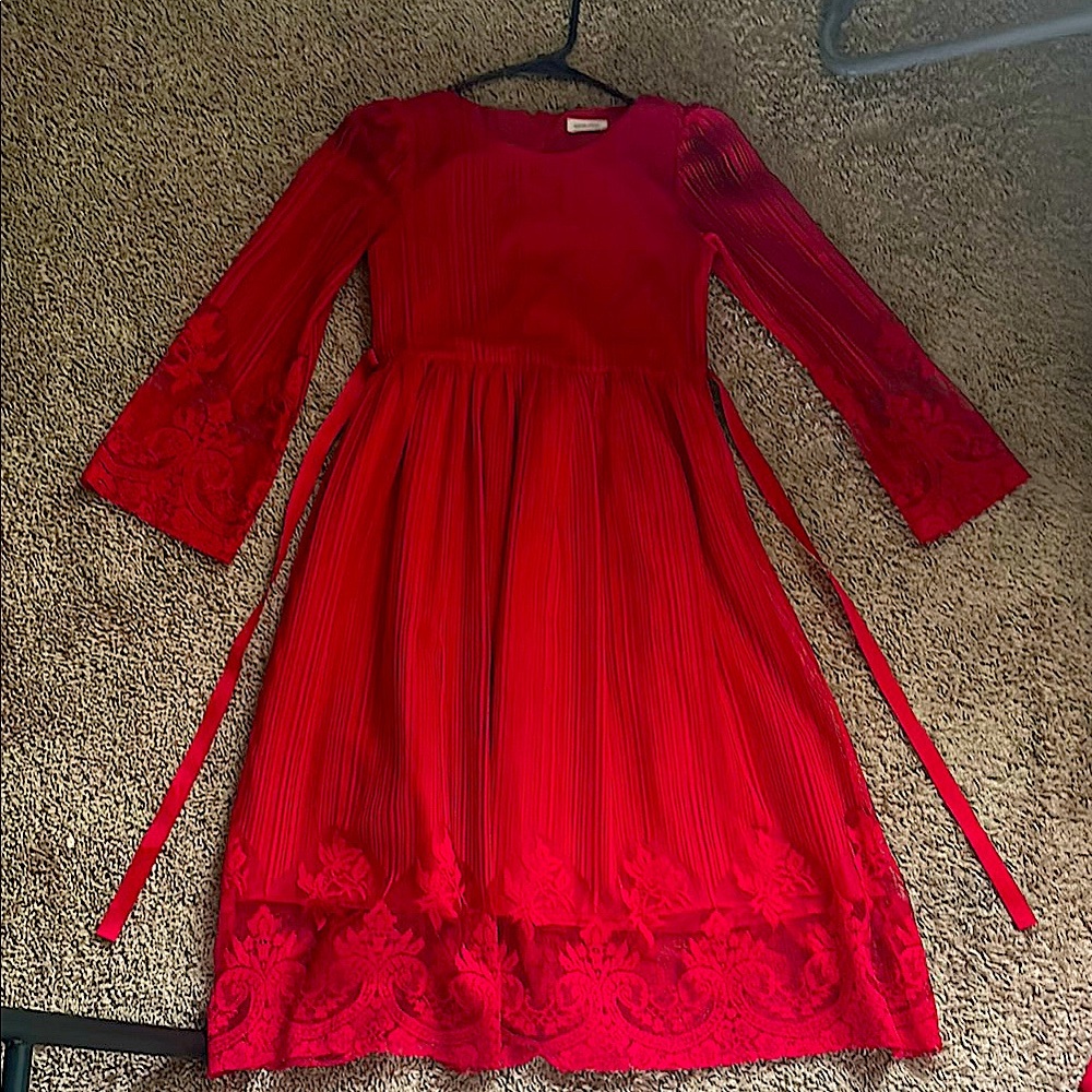 Elegant Red Kids Dress